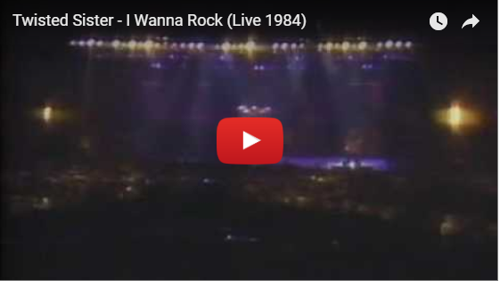 twisted sister "I Wanna Rock" video still